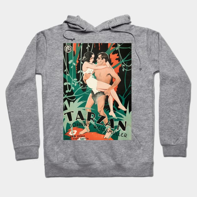 Tarzan Movie Poster Hoodie by MovieFunTime